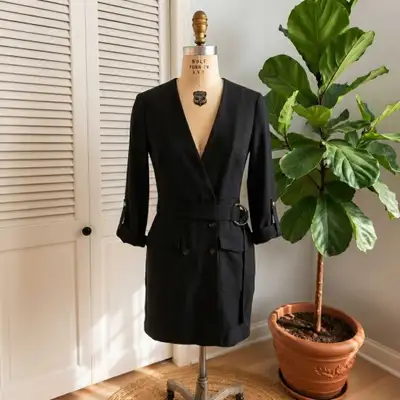 ZARA Faux Suede Wrap Dress/Jumpsuit – Women’s Size Large (L), View more