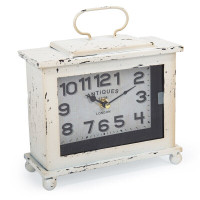 Ophelia & Co. Beautiful Vintage White Iron Table Clock
