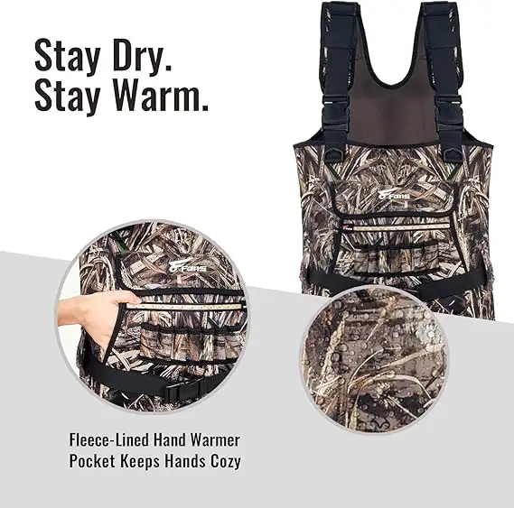 Hunting Waders with 1000G Insulation Rubber Boots US9 in Fishing, Camping & Outdoors in Markham / York Region - Image 4