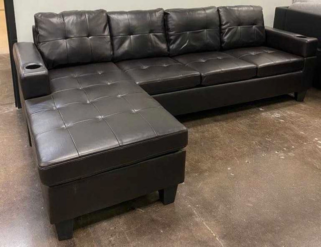 Brand new 2 in 1 Leather Gel Sectional Sofa Couch with Storage in Couches & Futons in Kitchener / Waterloo