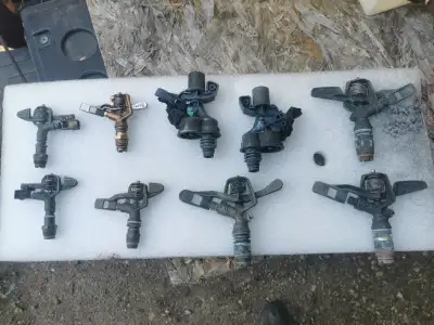 Rainbird and Nelson Brass Impact Sprinkler Heads. Available in 1/2" and 3/4" pipe thread, different...