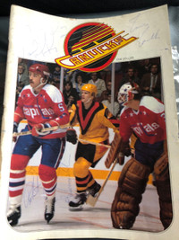 NHL Vancouver Canucks hockey memorabilia collectibles set.
