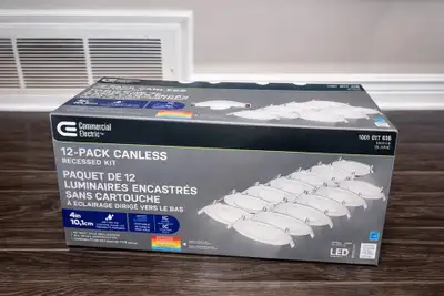 12-Pack LED Recessed Pot Lights – Brand New, View more