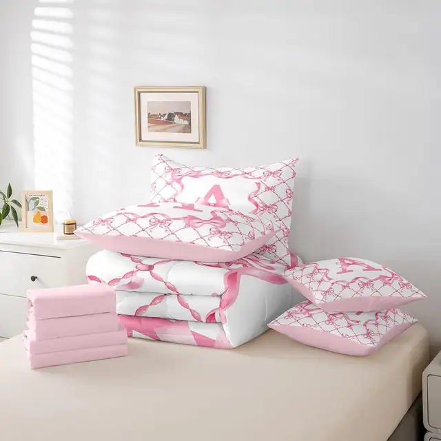 Erosebridal Bow Gifts Preppy Bed in A Bag Queen Size 7pcs in Other in City of Toronto - Image 3