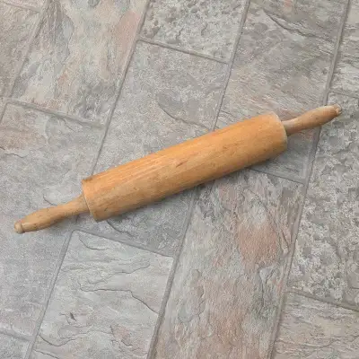 Vintage wood rolling pin (ideal as rustic-country decor), View more
