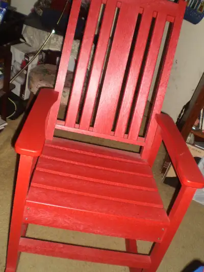 Adirondack chair - rocker, red., View more