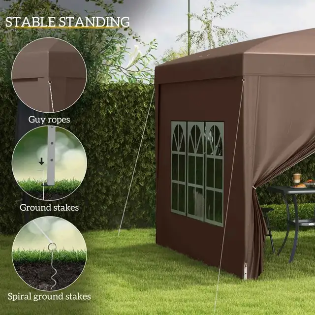 10'x10' Outdoor Pop Up Party Tent Wedding Gazebo Canopy  in Patio & Garden Furniture in Markham / York Region - Image 6