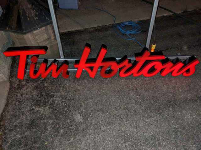 Canada made Tim Hortons hanging over the counter LED light sign in Arts & Collectibles in City of Toronto