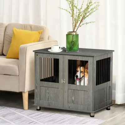 33.5"Lx21.7"Wx 29.5H, Dog Crate Furniture, Grey, View more
