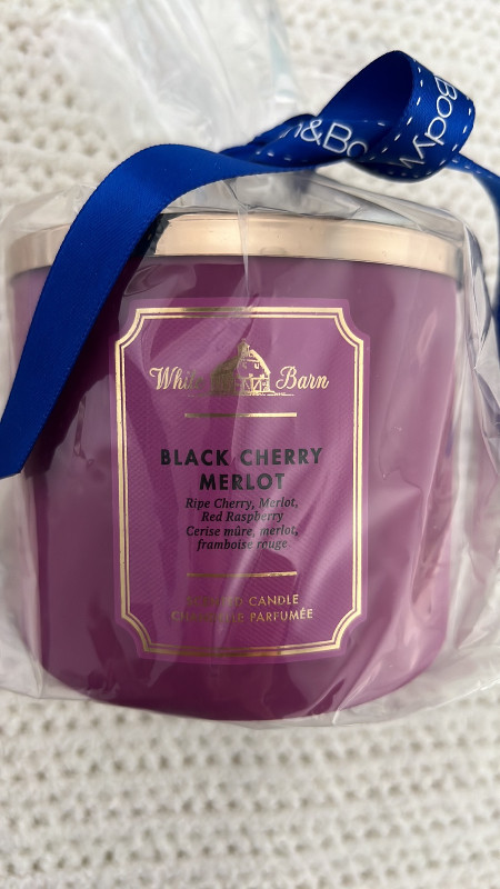 Bath & Body Works - 3 Wick Scented Candle - Black Cherry Merlot in Home Décor & Accents in St. Albert