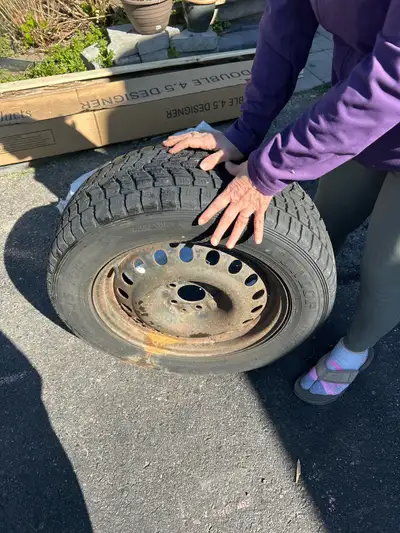 Set of 4, never used rubber, old rim.