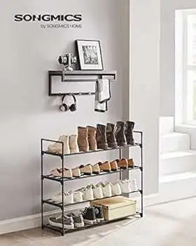 Brand New SONGMICS 4 Tier Shoe Rack, Metal Shoe Rack for 20 Pair, View more