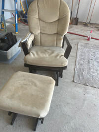 Comfortable Rocking Chair with Stool