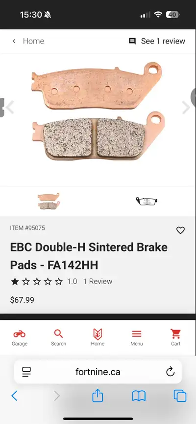 FA244HH brake pads for a KTM 1290 super adventure 100$ for all four