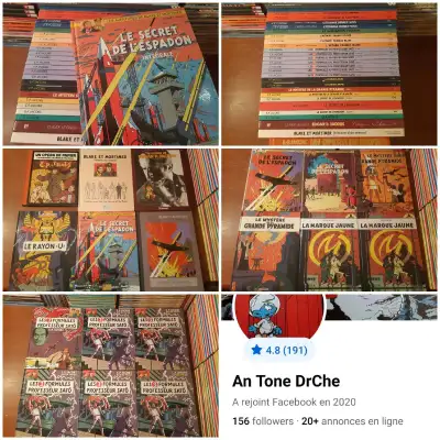 Me rejoindre sur Marketplace Facebook La plupart en excellente condition Éditions originales et rééd...