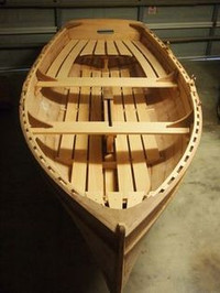 rowing boat with oars