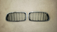 BMW stock grille kidneys & white mirror covers, 2010 - 2018