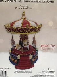 NEW Christmas Musical Carrousel - carrousel musical de Noël NEUF