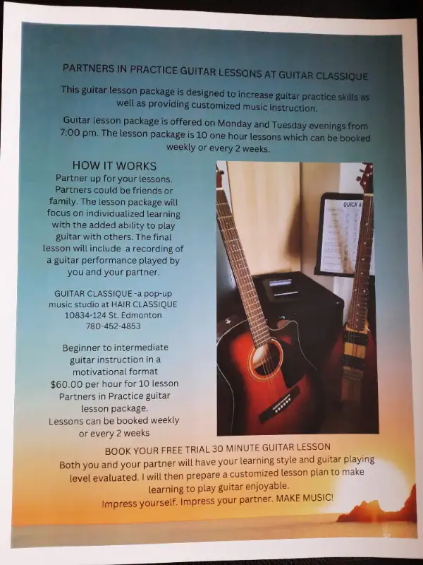Partners in Practice guitar lessons at Guitar Classique in Guitars in Edmonton - Image 3