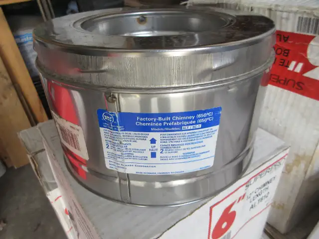 New 6" Insulated Wood Stove/Woodstove Pipe.  OS. in Fireplace & Firewood in Owen Sound - Image 4