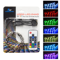 Kingwin KRGB-LED-24AD RGB Multi-Color LED Flexible Strip Kit 24"