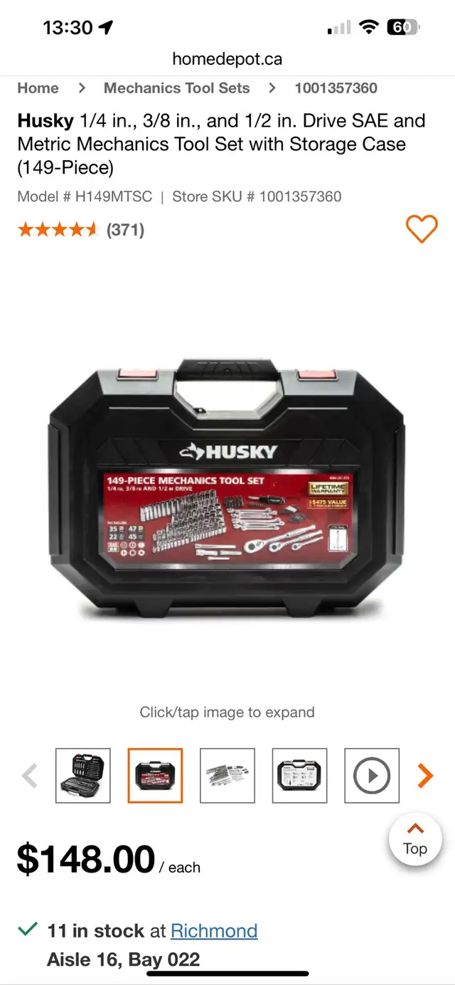 Husky Mechanics Tool Set628632607248661211