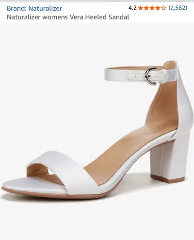 Pearl White Satin - Naturalizer womens Vera Heeled Sandal (size , View more