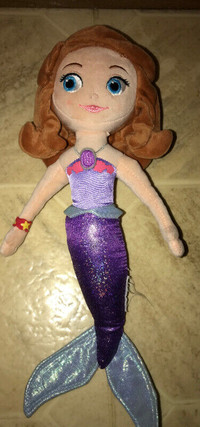 Disney Sofia the First  14" Plush Once Upon a Princess Mermaid