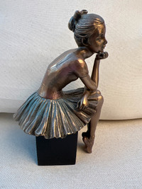 Ballet Figurine Body Talk 'L' Attente Dancer with Cold Bronze