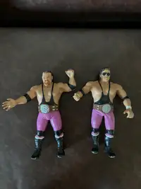 1987 LJN WWF WWE The Hart Foundation Wrestling Tag Team Set