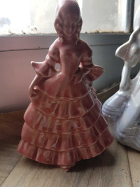 Crinoline Pink Lady Rare Figurine 