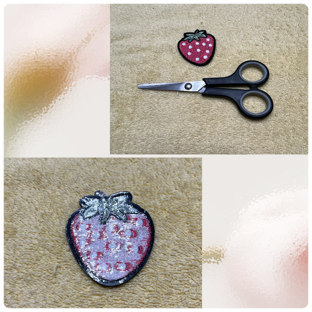 Mini. Sweet Strawberry Iron-On Clothes Patch in Other in Kingston