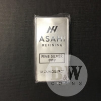 10 oz .999 Pure Silver Asahi Refining Bar