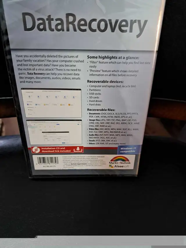 NEW Markt + Technik Data Recovery CD in Software in Edmonton - Image 3