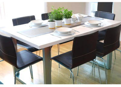 White Rectangular Dining Table – Minimalist Design, View more