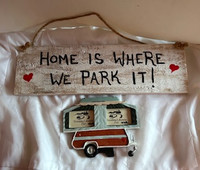 Camper Picture Frame and Wood Camping Sign
