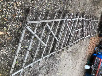 Not very often will you come across a set of primitive wooden harrows. Pretty decent condition for t...