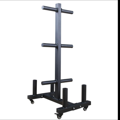 Keep your gym clean and organized with this multi-functional storage rack. Holds Olympic weight plat...