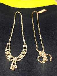 2 Gold Plated Vintage Necklaces