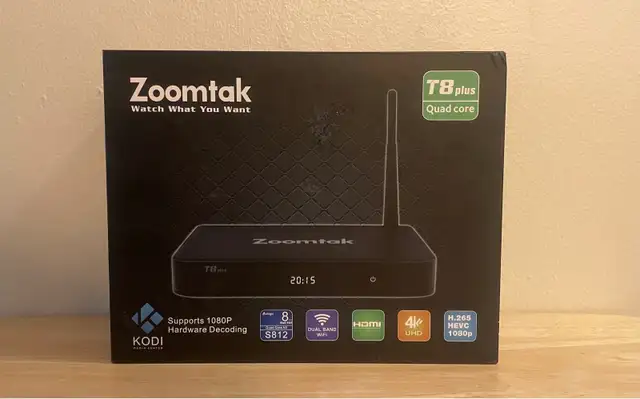 Zoomtak tv box $50