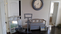 Country style solid wood furniture set (clock &benchwas sold)