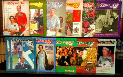 Monarchy Canada Magazine x 13 LOT (1985-1994) Queen Elizabeth II...Nice Set... They are in Very Good...