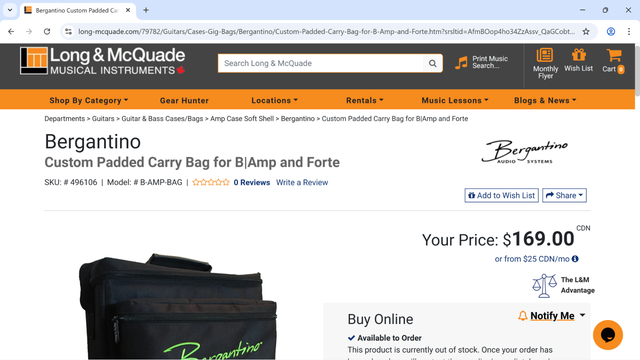 Bergantino Custom Padded Bag for Forte Amp or B Amp in Amps & Pedals in City of Toronto - Image 6
