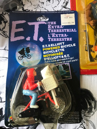 E.T. And Elliott powered bicycle in opened card 1982 LJN toys 