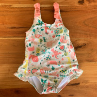 18-24 Months - Gymboree Peach Toucan Swimsuit With Bows