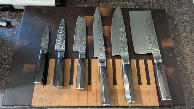 Cuisine Pro Damashiro 7 piece knife block in Kitchen & Dining Wares in Calgary - Image 4