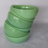 8 Vintage Fire King Jadeite Restaurant Ware Chili Bowls