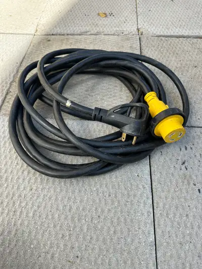 Hope someone can benefit and has a use for a 29 foot 30 amp power cord with locking female connector...