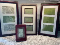Four (4) Solid Wood Picture Frames