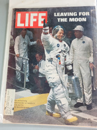 9 Life, Look Magazines 1963-83 Kennedy, Neil Armstrong on Moon,